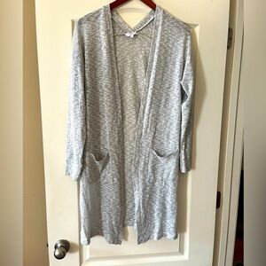 Candies Light Gray Open Cardigan, Lightweight, women’s size medium